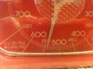 アップで見た目盛り